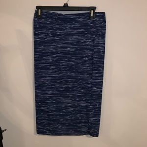Navy blue midi skirt